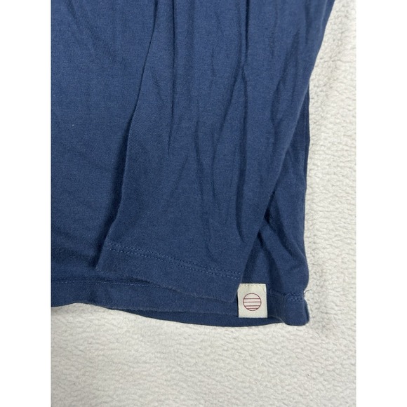 Marine Layer Shirt Mens Medium Blue Jacob Long Sleeve Crew Tee Cotton Modal - Picture 3 of 4